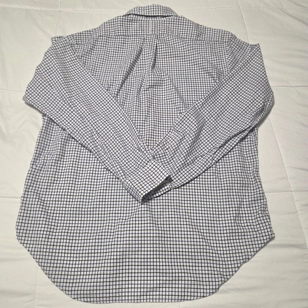 Polo Ralph Lauren Mens Classic Fit Tattersall Check Button Down Shirt Blue L